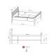 Bett >VILLAGE< in Braun aus Holzwerkstoff - 190,2x88,4x208cm (BxHxT)