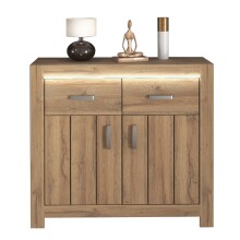 Sideboard >VILLAGE< in Braun aus Holzwerkstoff - 106,6x95,3x37,4cm (BxHxT)