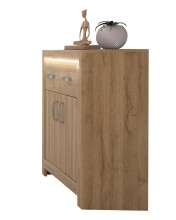 Sideboard >VILLAGE< in Braun aus Holzwerkstoff - 106,6x95,3x37,4cm (BxHxT)