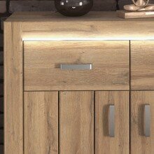 Sideboard >VILLAGE< in Braun aus Holzwerkstoff - 106,6x95,3x37,4cm (BxHxT)