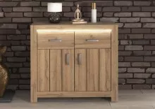 Sideboard >VILLAGE< in Braun aus Holzwerkstoff -...