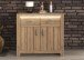 Sideboard >VILLAGE< in Braun aus Holzwerkstoff - 106,6x95,3x37,4cm (BxHxT)