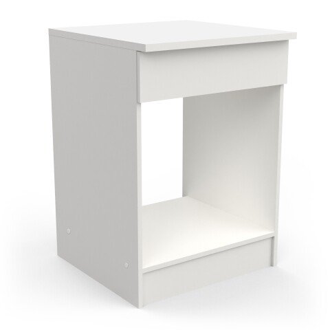 Herdumbauschrank >Nova< in matt weiss - 40x85x60cm (BxHxT)