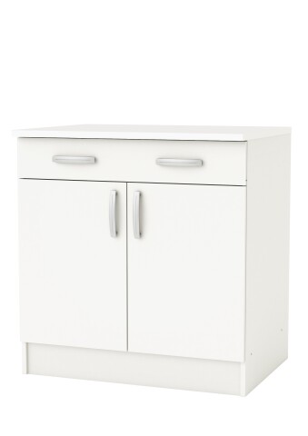Unterschrank >Nova< in matt weiss - 80x85x60cm (BxHxT)