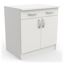 Unterschrank >Nova< in matt weiss - 80x85x60cm (BxHxT)