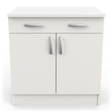 Unterschrank >Nova< in matt weiss - 80x85x60cm (BxHxT)