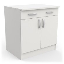 Unterschrank >Nova< in matt weiss - 80x85x60cm (BxHxT)