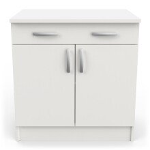 Unterschrank >Nova< in matt weiss - 80x85x60cm (BxHxT)