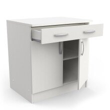 Unterschrank >Nova< in matt weiss - 80x85x60cm (BxHxT)