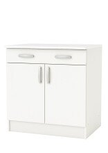 Unterschrank >Nova< in matt weiss - 80x85x60cm (BxHxT)