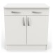 Unterschrank >Nova< in matt weiss - 80x85x60cm (BxHxT)