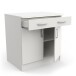 Unterschrank >Nova< in matt weiss - 80x85x60cm (BxHxT)