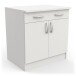 Unterschrank >Nova< in matt weiss - 80x85x60cm (BxHxT)