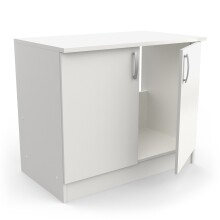 Unterschrank >Nova< in matt weiss - 80x85x60cm (BxHxT)