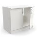 Unterschrank >Nova< in matt weiss - 80x85x60cm (BxHxT)