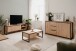 Wohnzimmer-Set >Arvada< (3 teilig) in Artisan Eiche / Anthrazit aus MDF