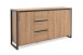 Wohnzimmer-Set >Arvada< (3 teilig) in Artisan Eiche / Anthrazit aus MDF
