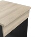 Unterschrank >Origan< in Kronberg Eiche/schwarz - 60x85x60 (BxHxT)