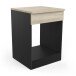 Unterschrank >Origan< in Kronberg Eiche/schwarz - 60x85x60 (BxHxT)