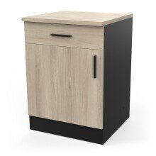 Unterschrank >Origan< in Kronberg/schwarz - 60x85x60cm (BxHxT)