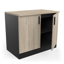Unterschrank >Origan< in Kronberg/schwarz - 100x85x60cm (BxHxT)