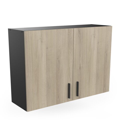 Hängeschrank >Origan< in Kronberg/schwarz - 100x70x30cm (BxHxT)