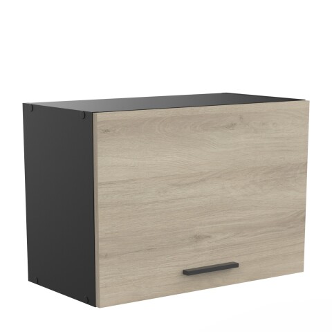 Hängeschrank >Origan< in Kronberg/schwarz aus Holzwerkstoff - 60x42x30cm (BxHxT)