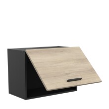 Hängeschrank >Origan< in Kronberg/schwarz aus Holzwerkstoff - 60x42x30cm (BxHxT)