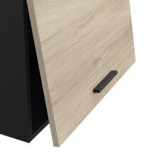 Hängeschrank >Origan< in Kronberg/schwarz aus Holzwerkstoff - 60x42x30cm (BxHxT)