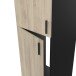 Kühlumbauschrank >Origan< in Kronberg Eiche/schwarz - 60x207x60 (BxHxT)
