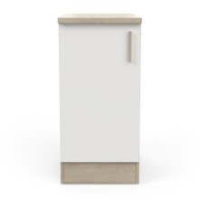 Unterschrank >Origan< in Kronberg Eiche/ matt weiss - 40x85x60 (BxHxT)