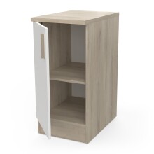 Unterschrank >Origan< in Kronberg Eiche/ matt weiss - 40x85x60 (BxHxT)