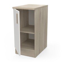 Unterschrank >Origan< in Kronberg Eiche/ matt weiss - 40x85x60 (BxHxT)