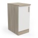 Unterschrank >Origan< in Kronberg Eiche/ matt weiss - 40x85x60 (BxHxT)