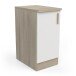 Unterschrank >Origan< in Kronberg Eiche/ matt weiss - 40x85x60 (BxHxT)