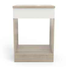 Herdumbauschrank >Origan< in Kronberg Eiche/ matt weiss - 60x85x60 (BxHxT)