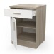 Unterschrank >Origan< in Kronberg Eiche/ matt weiss - 60x85x60 (BxHxT)