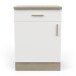 Unterschrank >Origan< in Kronberg Eiche/ matt weiss - 60x85x60 (BxHxT)