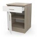 Unterschrank >Origan< in Kronberg Eiche/ matt weiss - 60x85x60 (BxHxT)