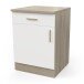 Unterschrank >Origan< in Kronberg Eiche/ matt weiss - 60x85x60 (BxHxT)