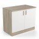 Unterschrank >Origan< in Kronberg Eiche/ matt weiss - 100x85x60 (BxHxT)
