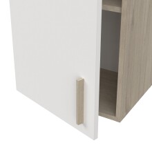 Hängeschrank >Origan< in Kronberg Eiche/ matt weiss - 40x70x30cm (BxHxT)