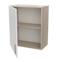 Hängeschrank >Origan< in Kronberg Eiche/ matt weiss - 60x70x30 (BxHxT)