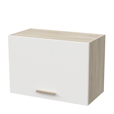 Hängeschrank >Origan< in Kronberg Eiche/ matt weiss - 60x42x30cm (BxHxT)