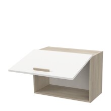Hängeschrank >Origan< in Kronberg Eiche/ matt weiss - 60x42x30cm (BxHxT)