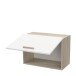 Hängeschrank >Origan< in Kronberg Eiche/ matt weiss - 60x42x30cm (BxHxT)