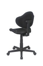 Bürostuhl >Argonaut< in schwarz aus Stoff/Kunststoff - 57x82x58cm (BxHxT)