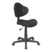 Bürostuhl >Argonaut< in schwarz aus Stoff/Kunststoff - 57x82x58cm (BxHxT)