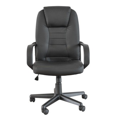 Bürostuhl >Menelas< in schwarz - 60x101x58cm (BxHxT)