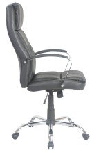 Schreibtischstuhl >Chromo< in schwarz - 62x116x71cm (BxHxT)